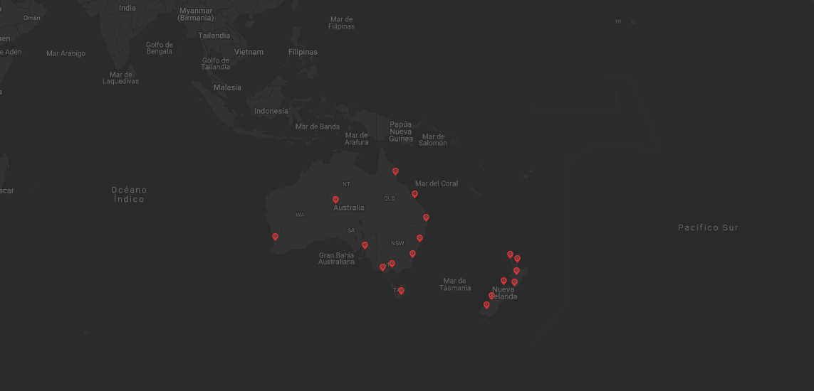 mapa Oceanía